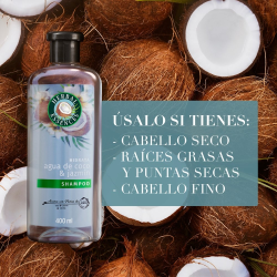 Shampoo Agua de Coco y Jazmín Herbal Essences 400 ml | BellaSkin